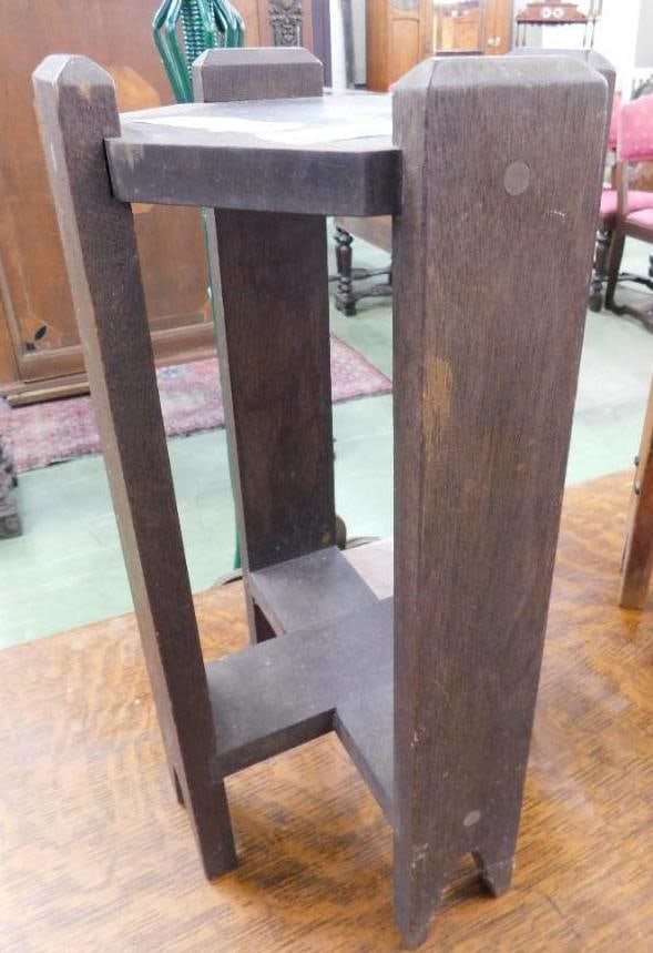 mission Wood Plant Stand - 16" x 9" x 9": See Photos For Condition and Details