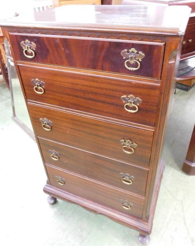 Berkey and Gay 5 Drawer lingerie chest - 46.5" x 26" x 20": See Photos For Condition and Details