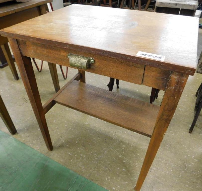 Oak 1 Drawer Stand - 29" x 24" x 18": See Photos For Condition and Details
