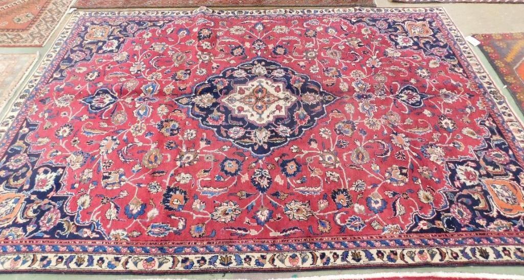 Mashad Rug - 6'4" x 9'7": See Photos For Condition and Details
