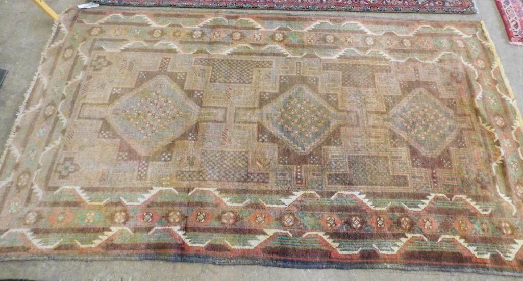 Kazak Rug - 3'9" x 6'7": See Photos For Condition and Details
