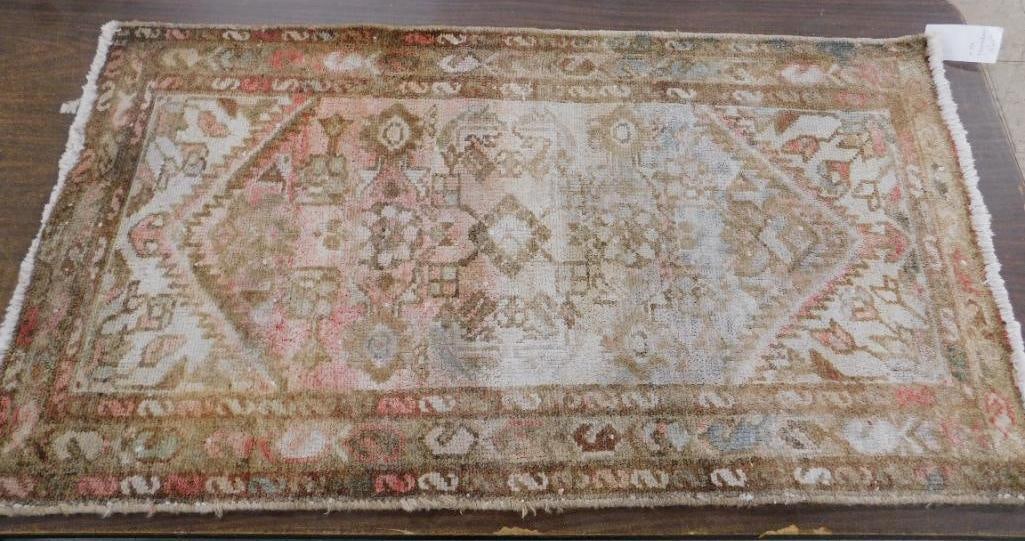 Hamedan Rug - 2'2" x 3'10": See Photos For Condition and Details