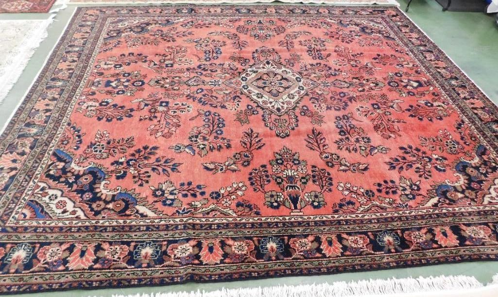 Hamedan Rug - 9' x 11'4": See Photos For Condition and Details