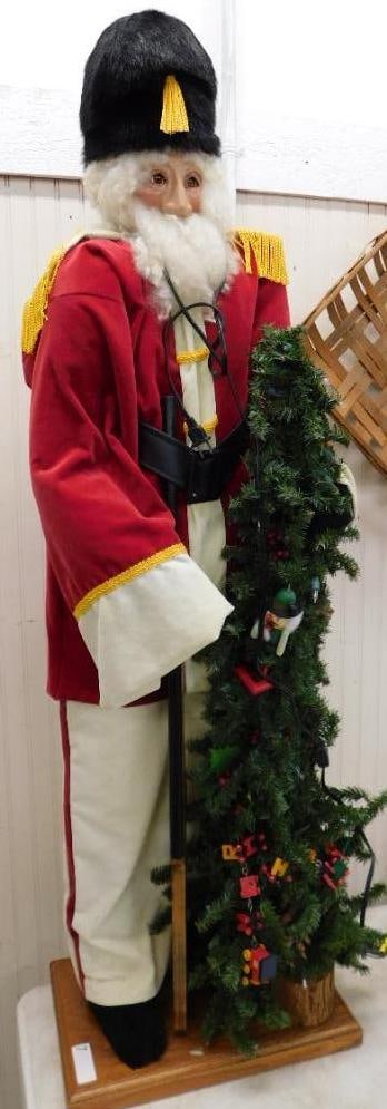 Large German Santa Claus - with Gun - Tree Lights Up - 56" x 17" x 11.5": See Photos for Condition and Details