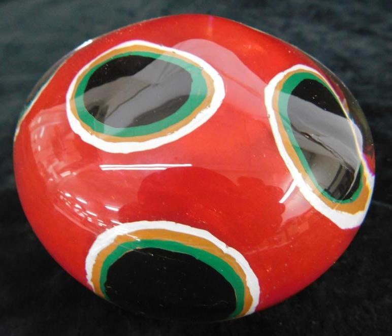 Studio Art Glass Paperweight - Rick Beck Signed - 3.0" Tall (1 of 10)