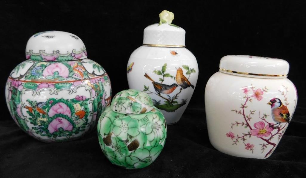 Box Lot of 4 Ginger Jars - Chinese - Royal Worcester - Herend (1 of 18)