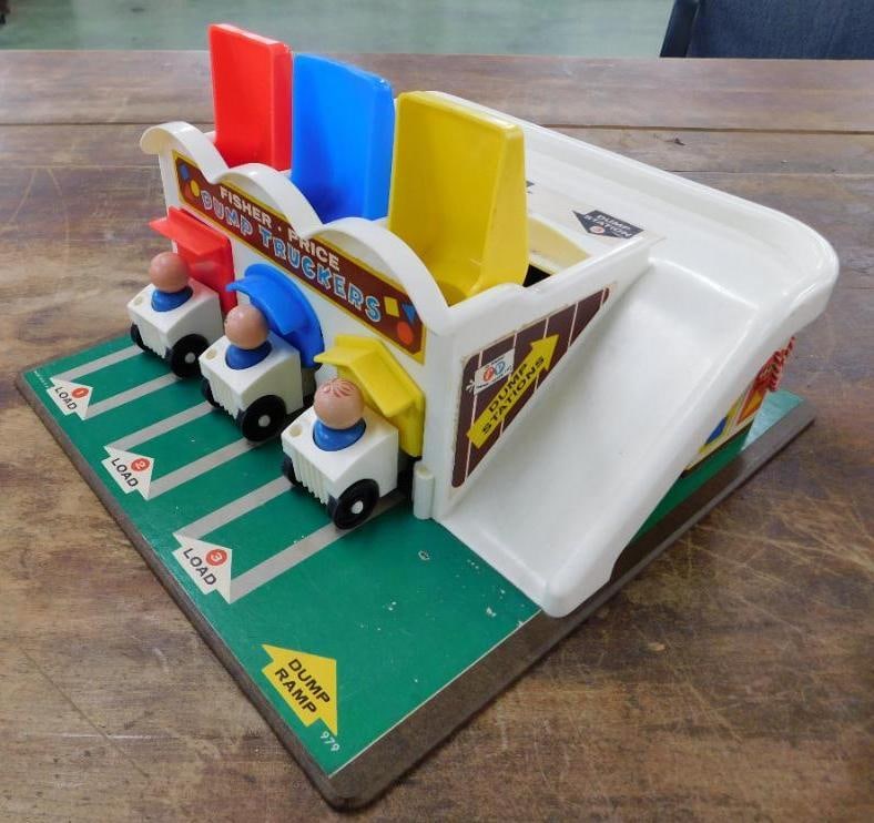 Vintage Fisher Price "Play Dump Truckers" All Pieces Included are Pictured: See Photos for Condition and Details