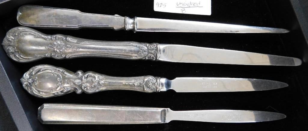 Sterling Silver - Group of 4 Misc. Weighted Letter Openers (1 of 9)