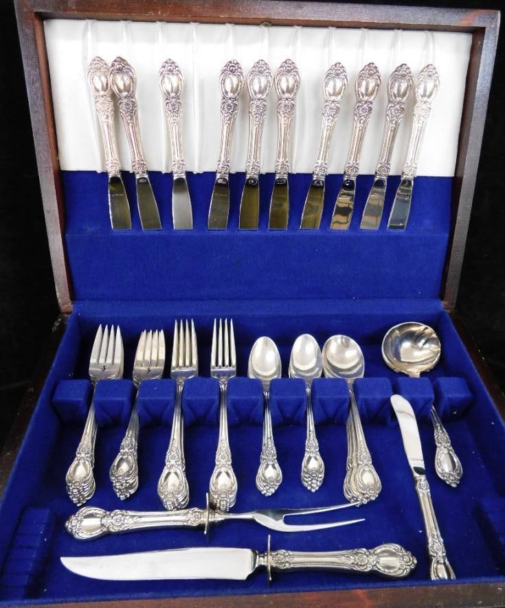 Sterling Silver - Heirloom Flatware Set - Stanton Hall Pattern - 1911 Grams Plus Weighted (1 of 16)