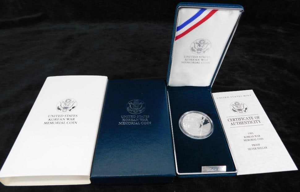 1991 United States Korean War Memorial Coin Proof - 90% Silver: See Photos For Condition and Details
