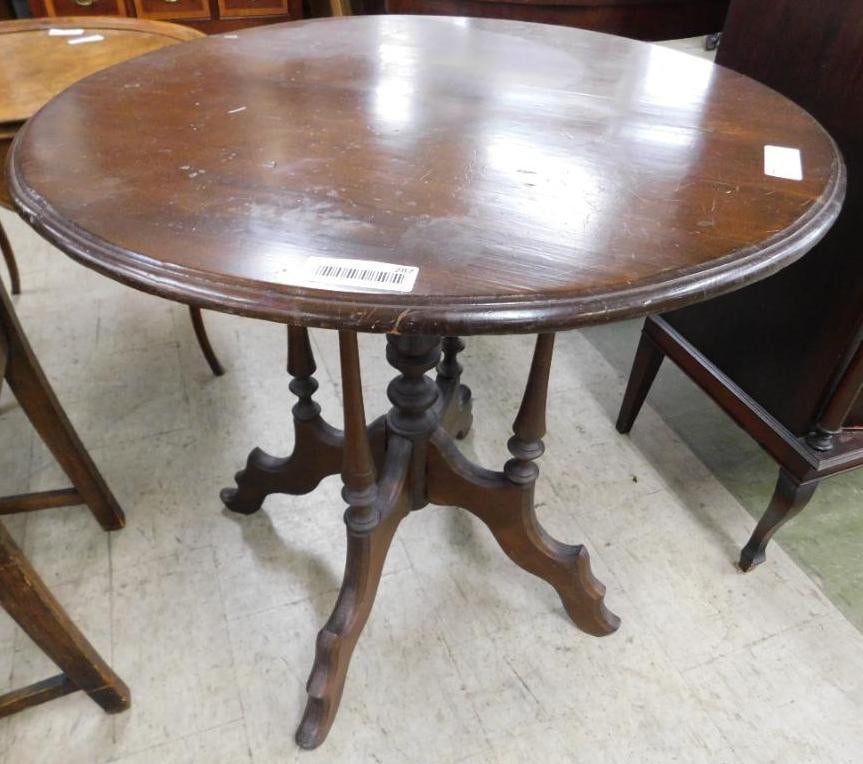 Round Trumpet Base Occasional Table - 30" x 30" (1 of 7)