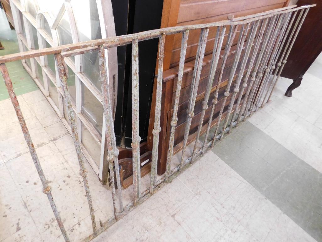 2 Pieces of Metal Fence - 37" Tall 8' and 6' in Length: See Photos For Condition and Details