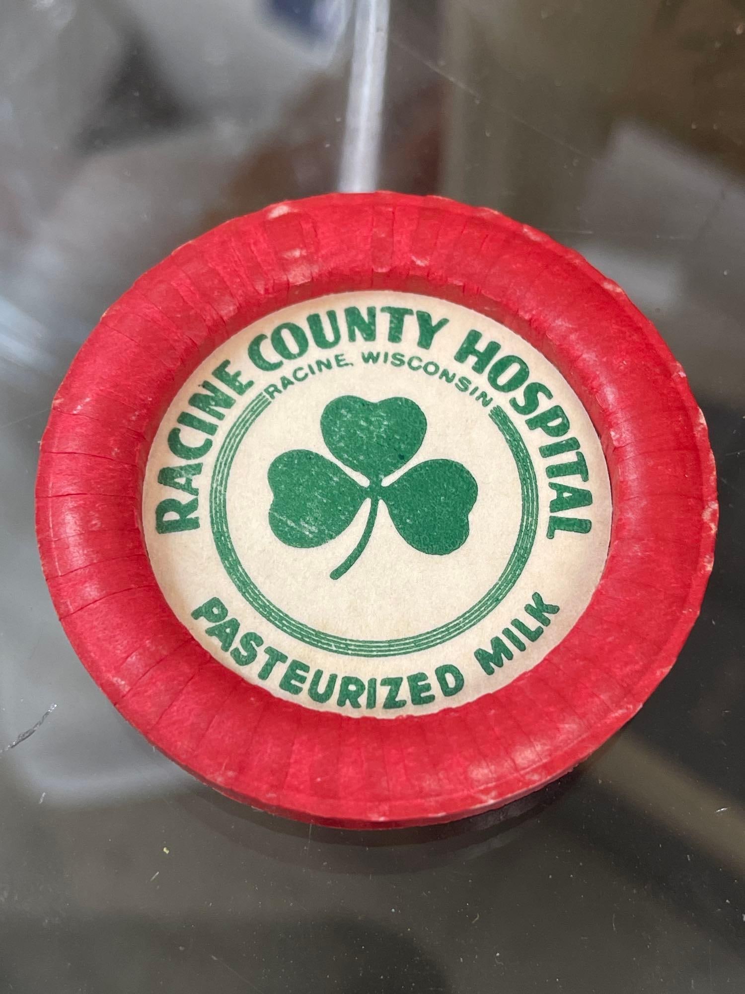 Milk Bottle Caps Racine Wisconsin County Hospital - 2