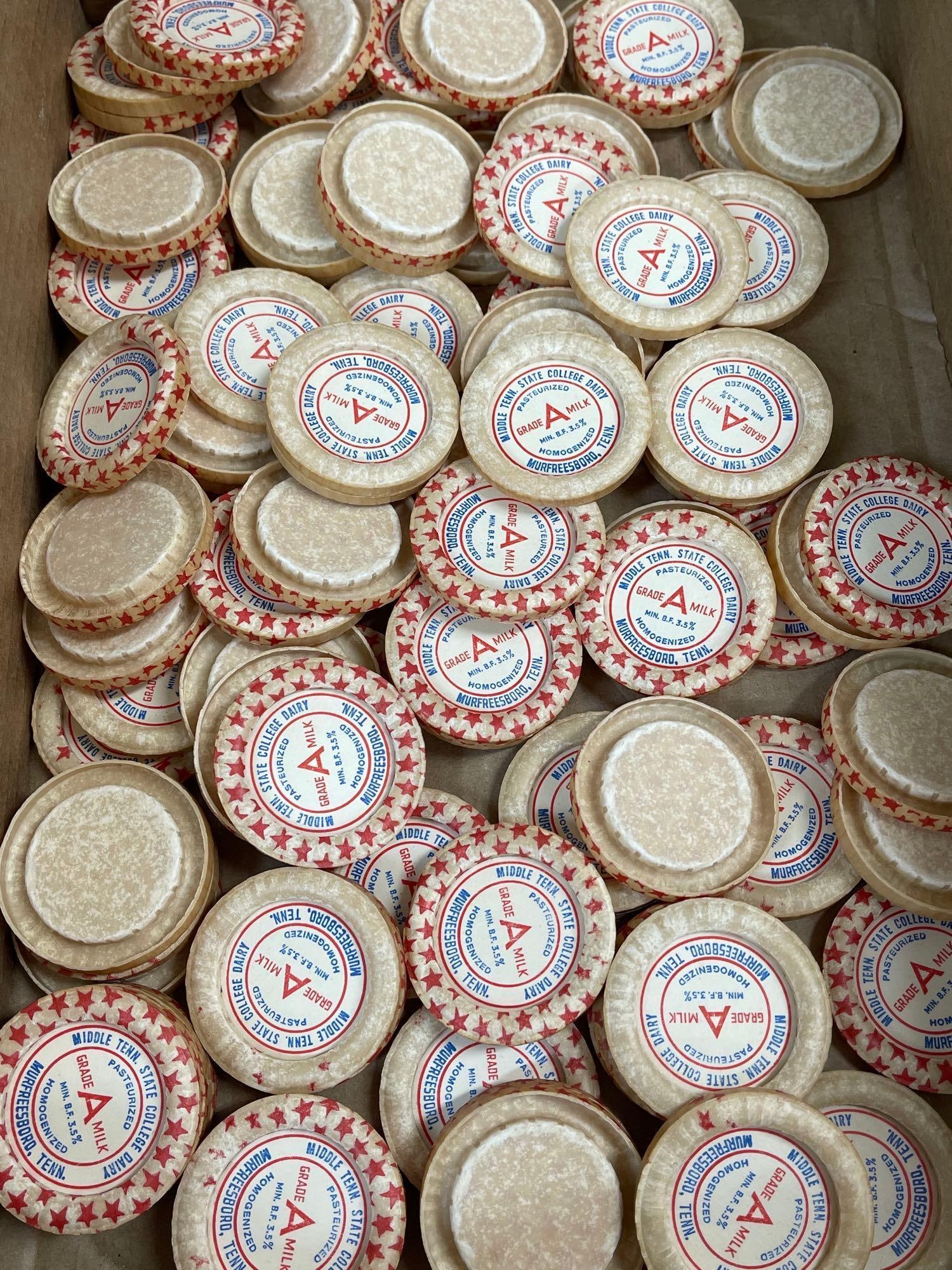 Milk Bottle Caps Middle Tenn. State College Dairy Murfreesboro Tenn.: As Pictured 