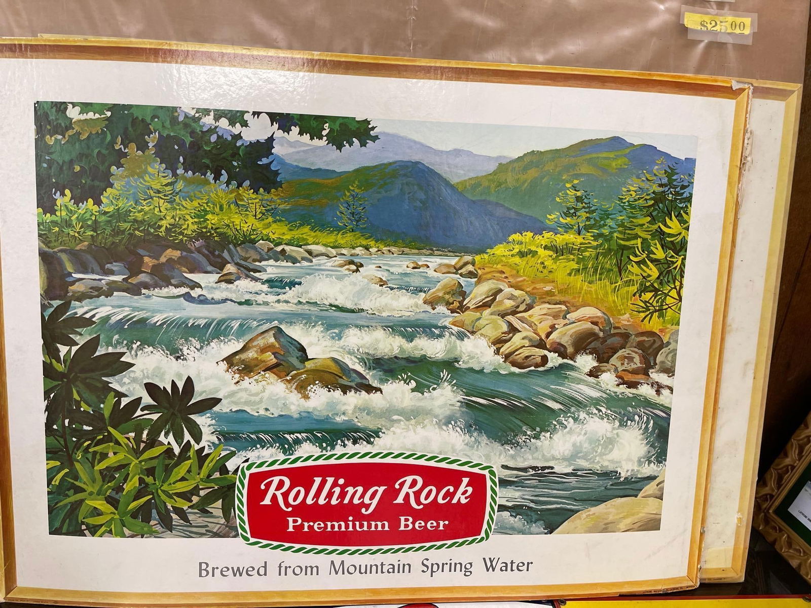 5 Rolling Rock Premium Beer Cardboard Signs 4 still Sealed: 30 X 22 