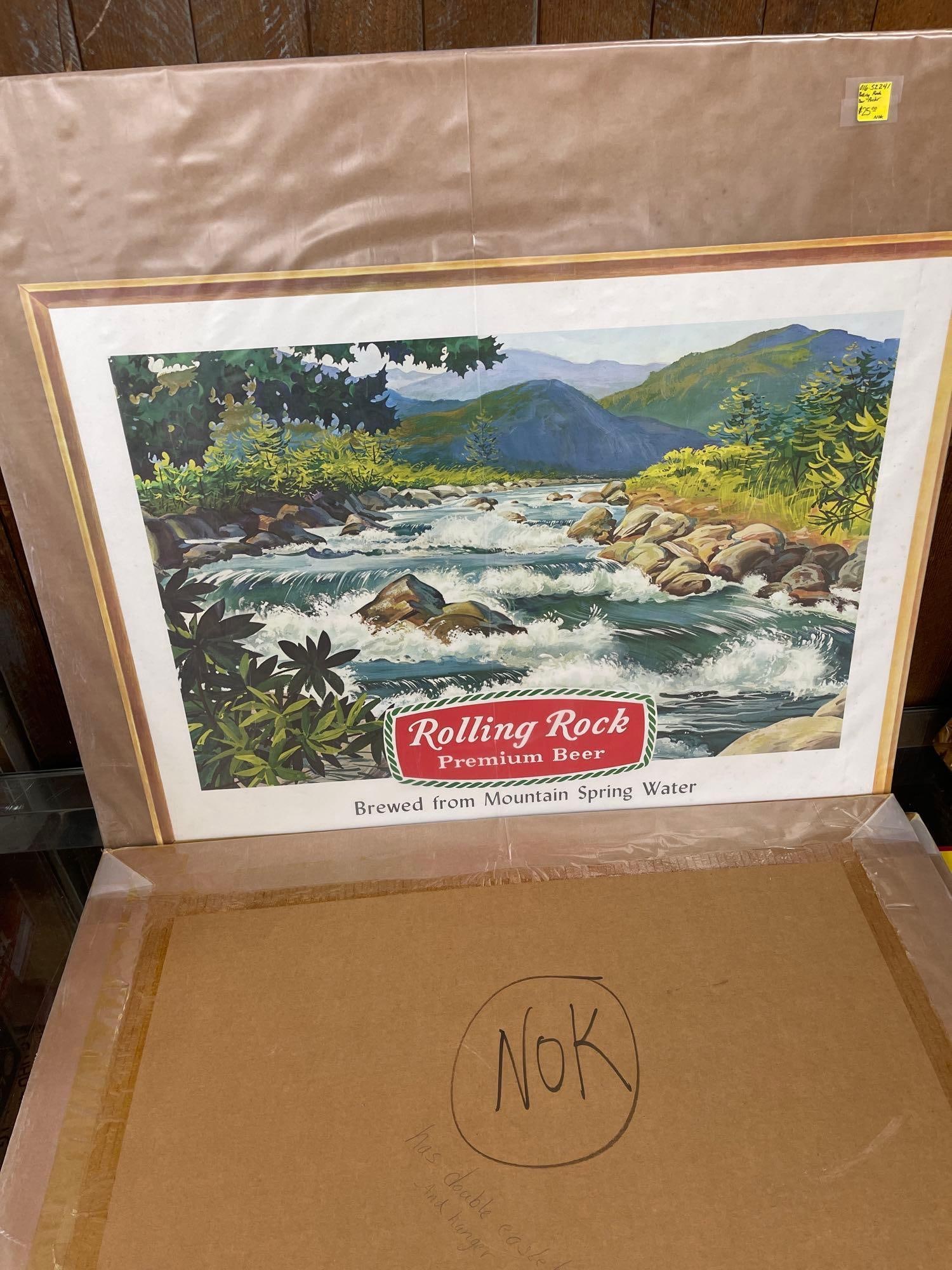 5 Rolling Rock Premium Beer Cardboard Signs 4 still Sealed - 5