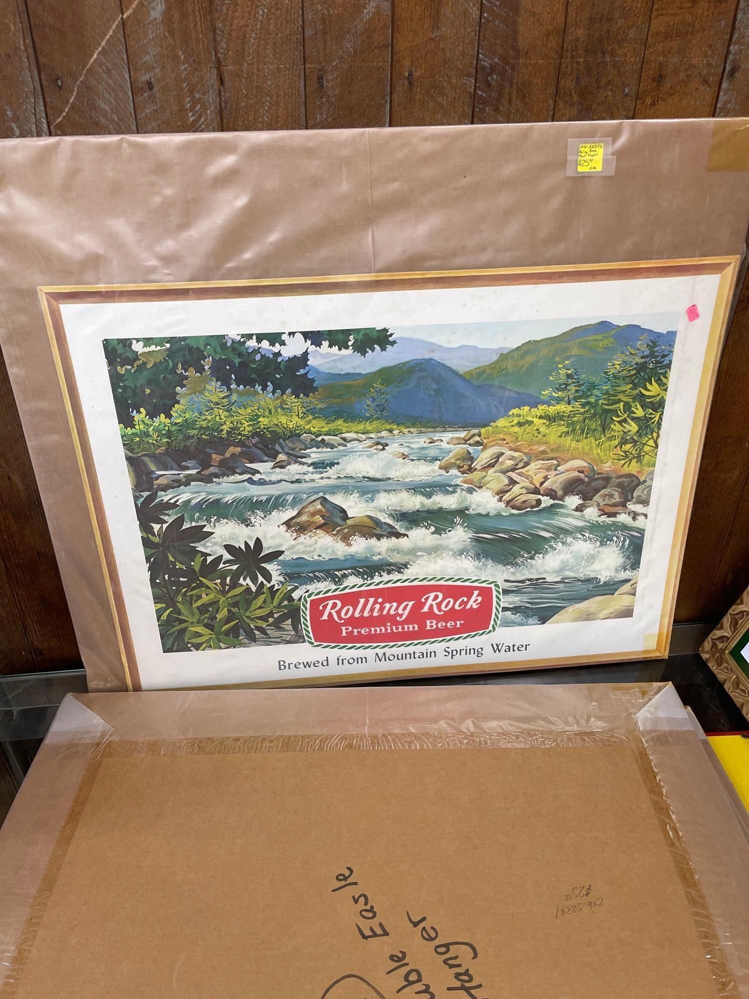 5 Rolling Rock Premium Beer Cardboard Signs 4 still Sealed - 6