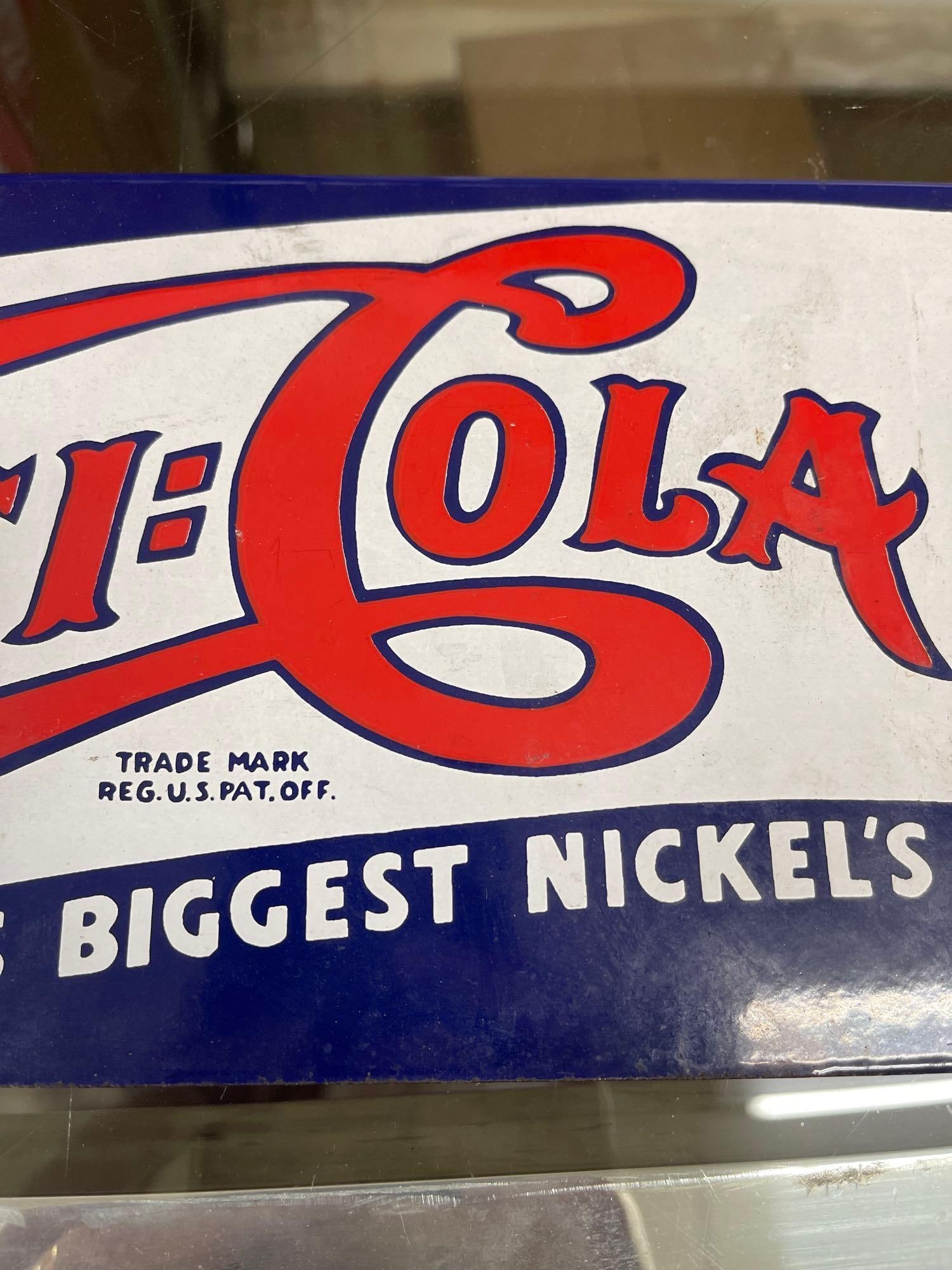 Drink Pepsi-Cola 5 Cent Porcelain Sign - 5
