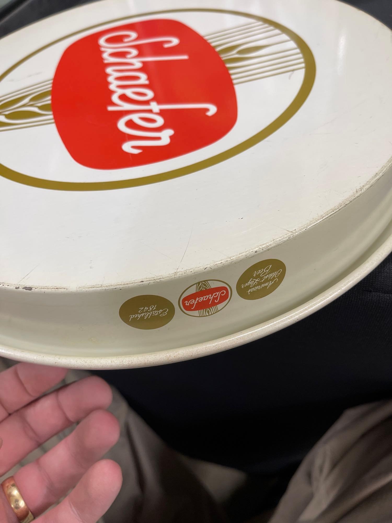 2 Schaefer Americas Oldest Lager Beer Trays - 5