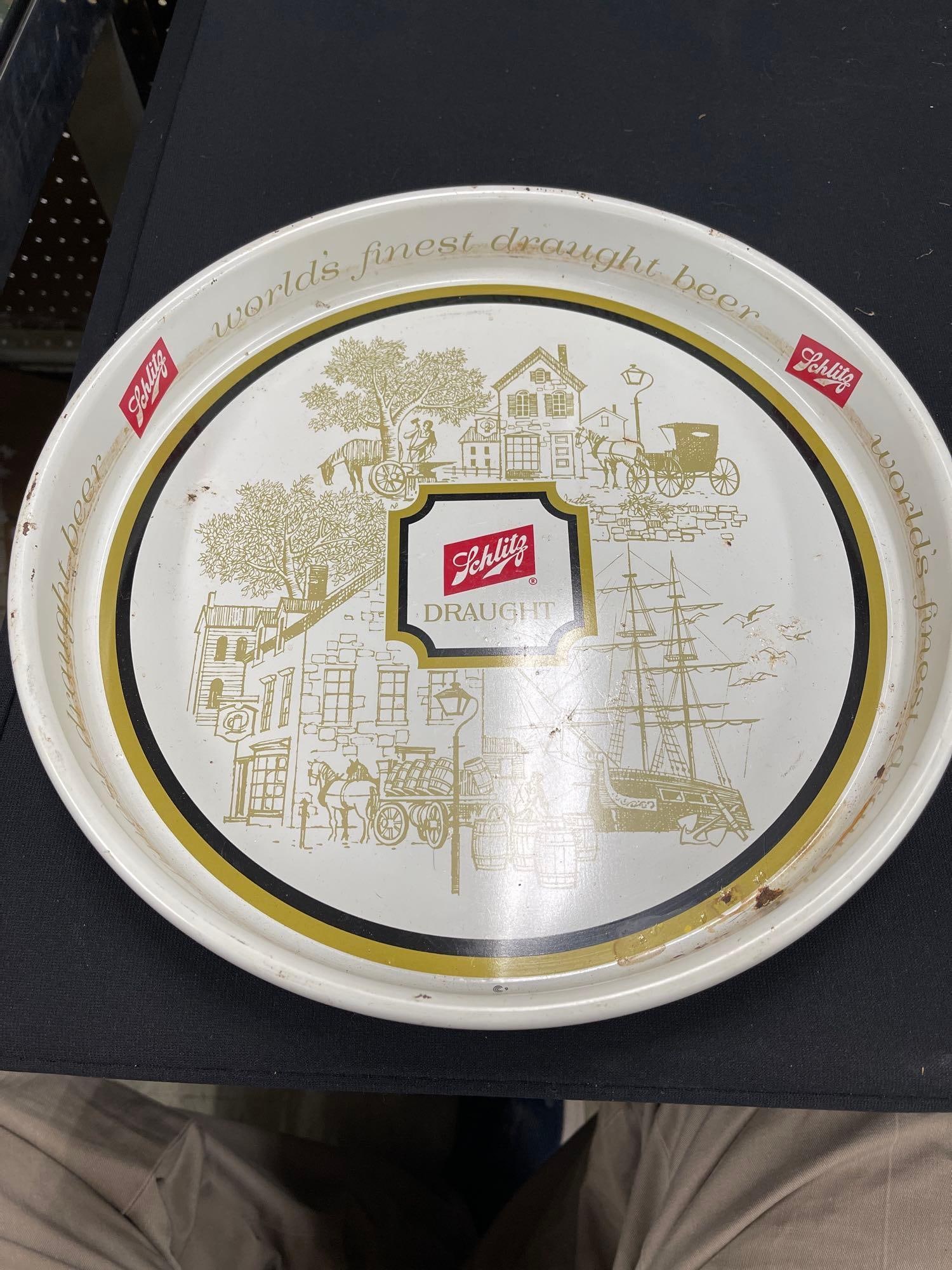 2 Schlitz Beer Trays - 10