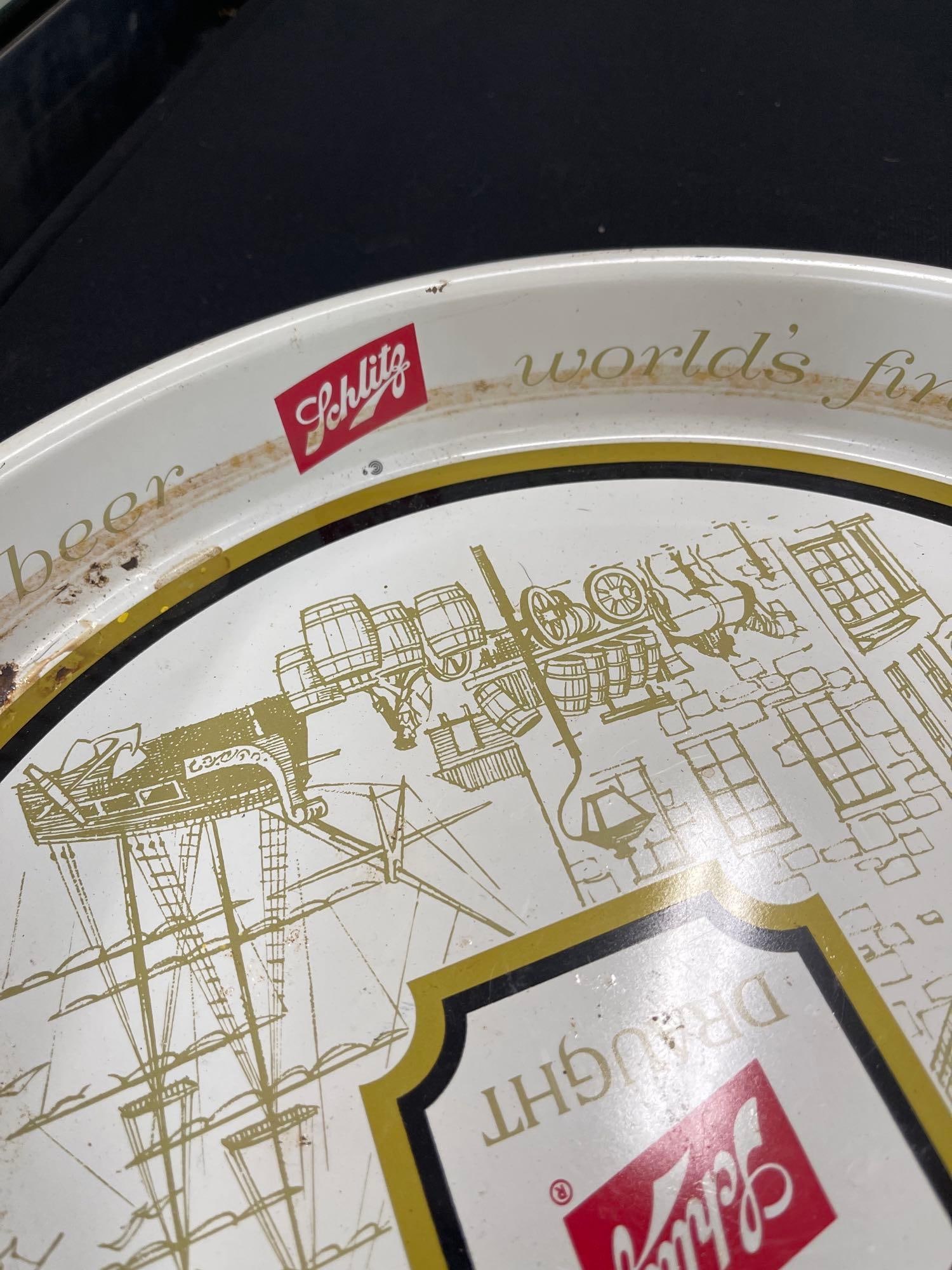 2 Schlitz Beer Trays - 14