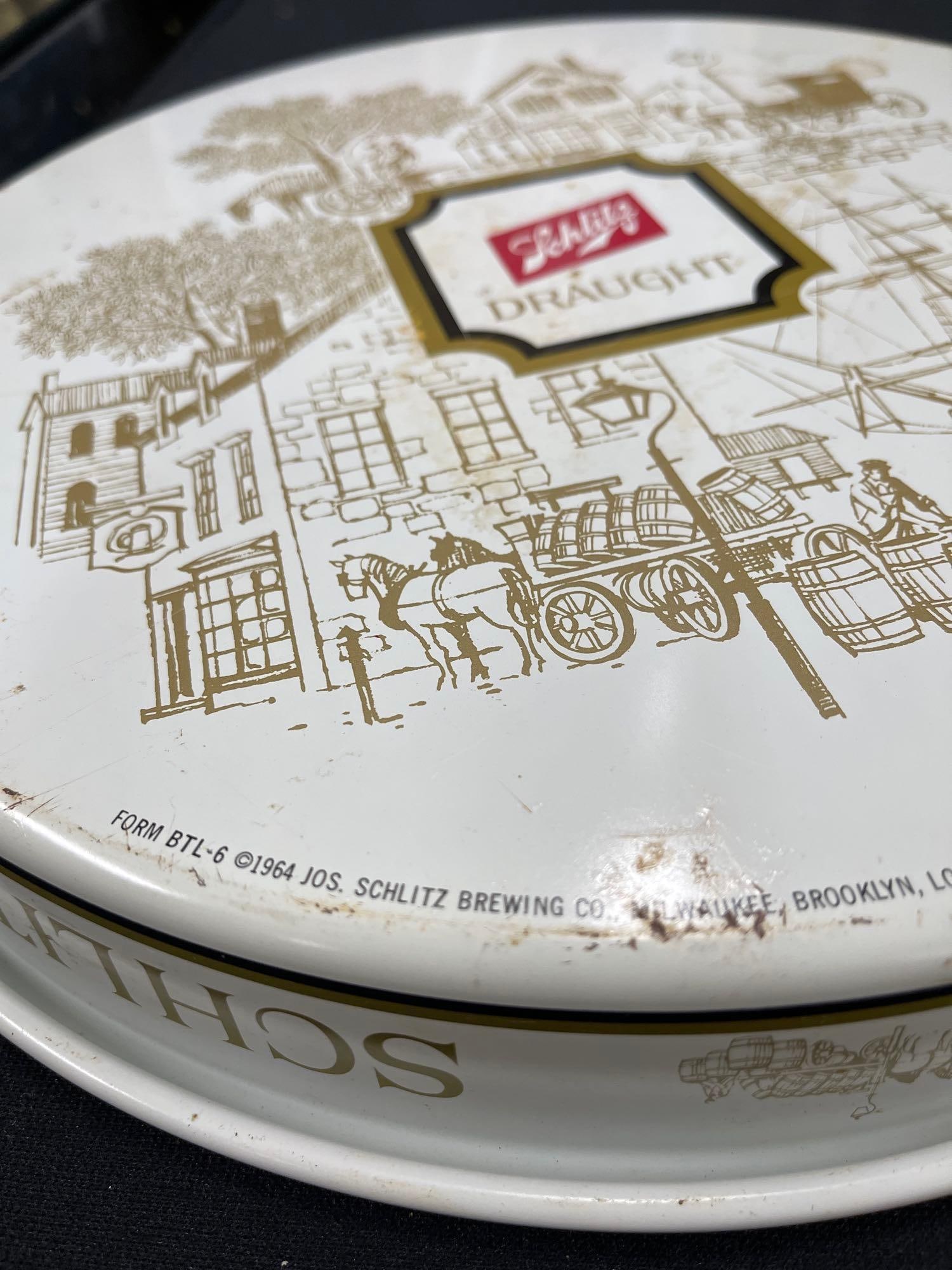 2 Schlitz Beer Trays - 16