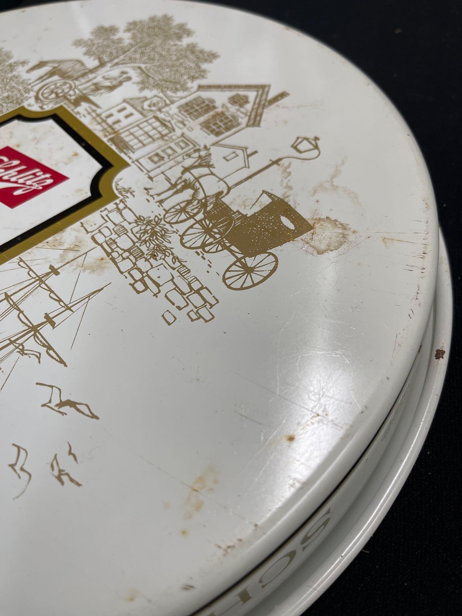 2 Schlitz Beer Trays - 17