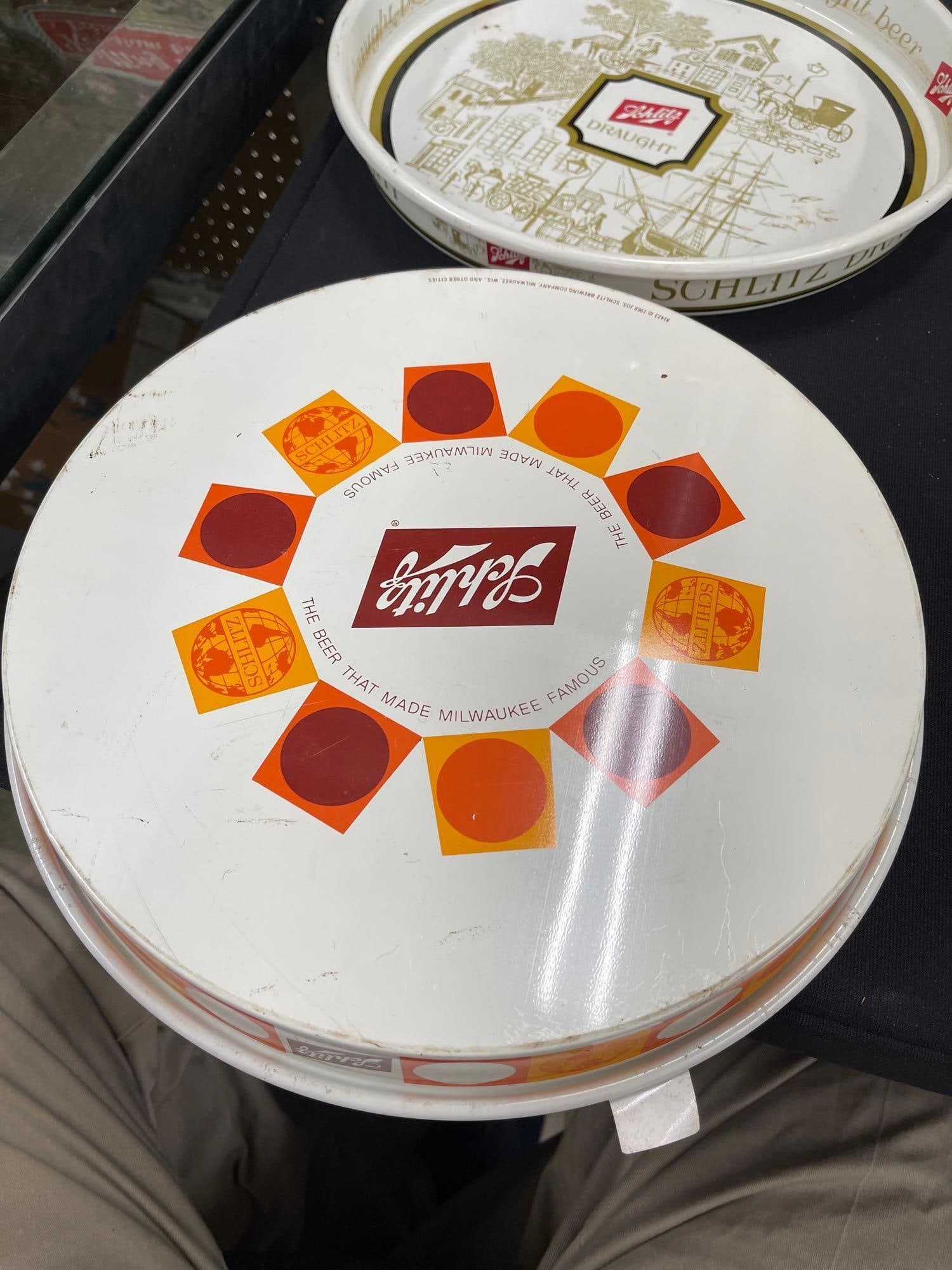 2 Schlitz Beer Trays - 6