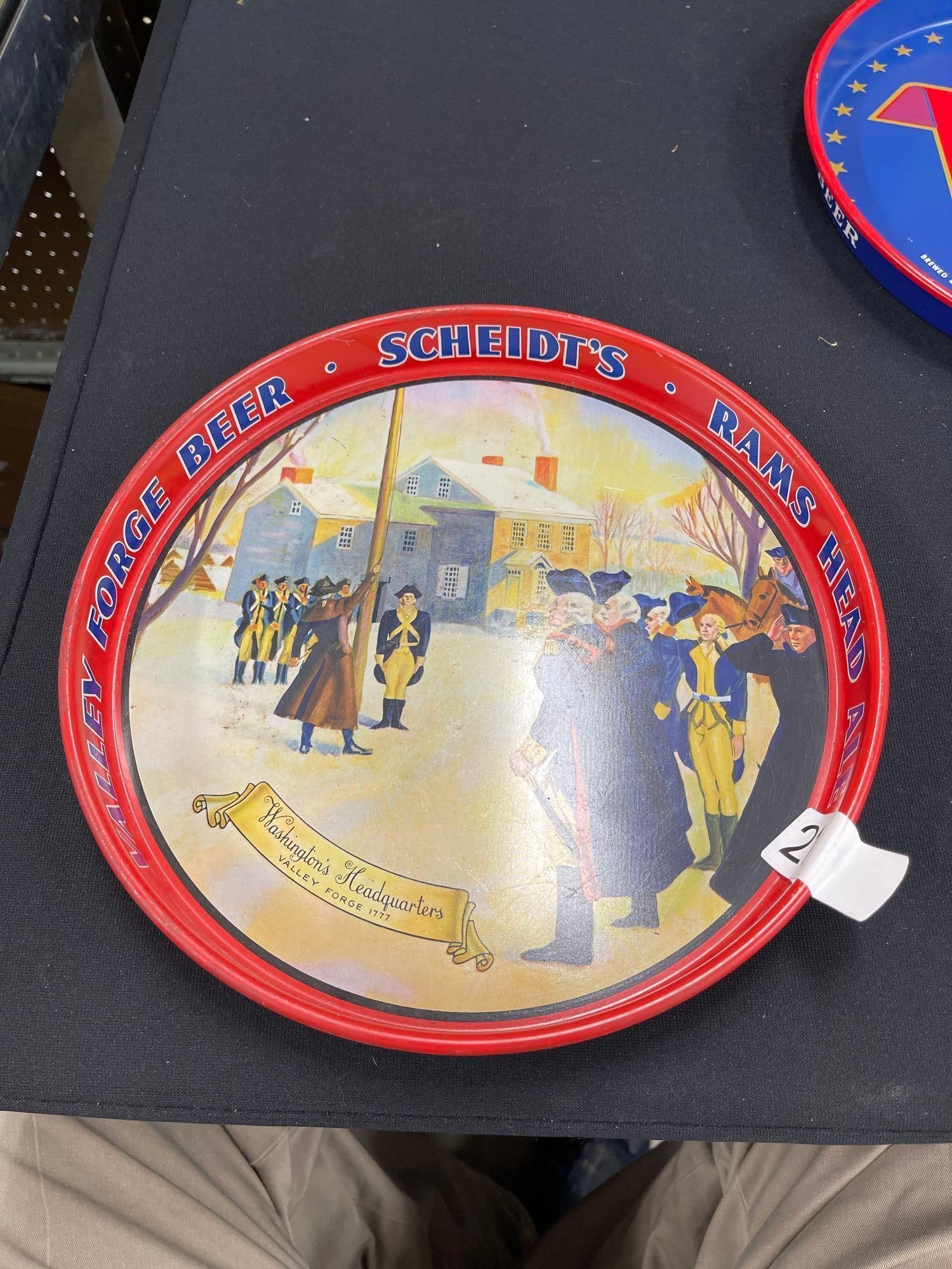 2 Schmidts Valley Forge Beer Trays - 6