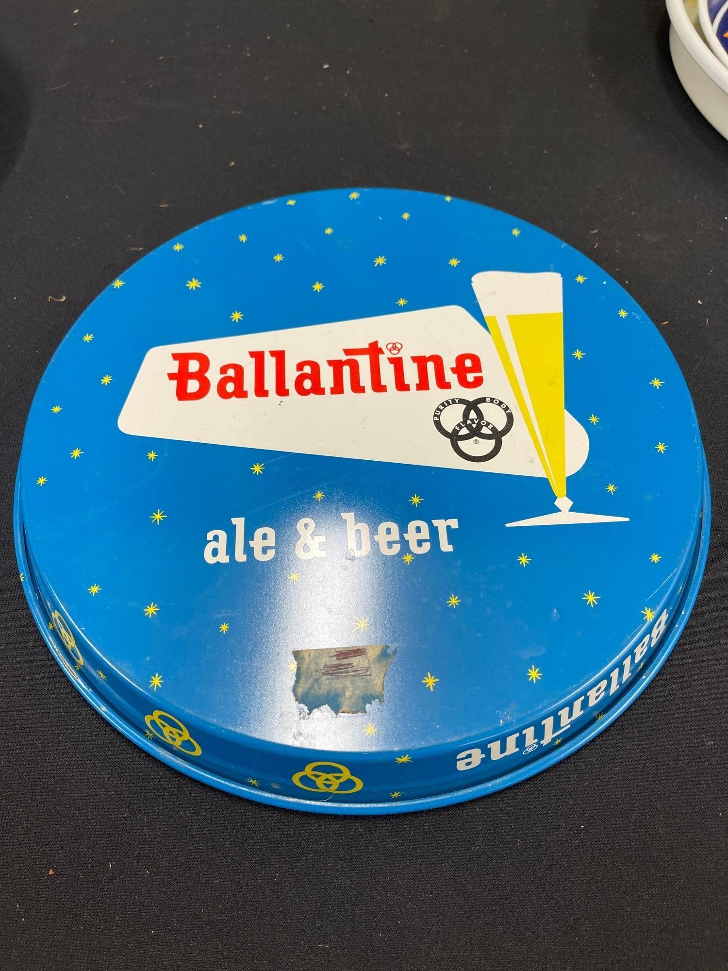 2 Ballantine Beer Trays - 12