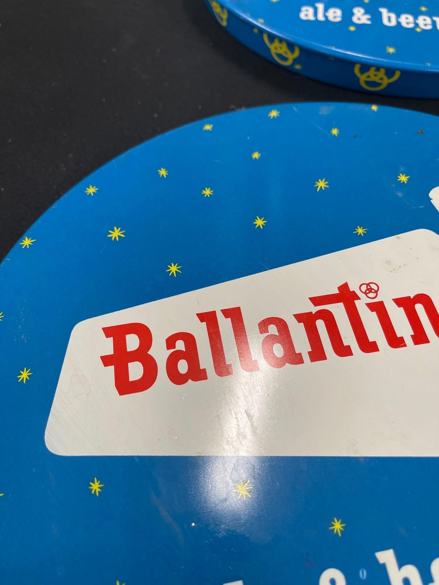 2 Ballantine Beer Trays - 8
