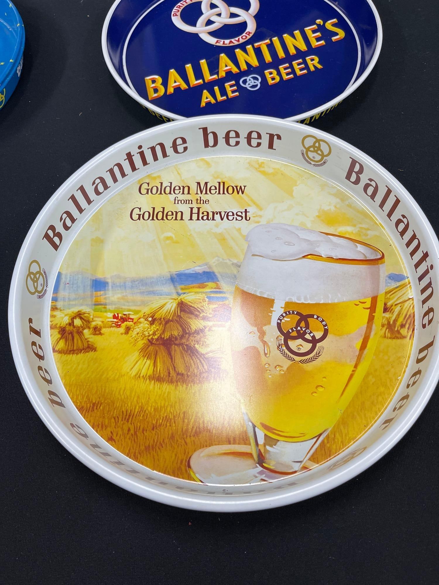2 Ballantine Beer Trays - 2