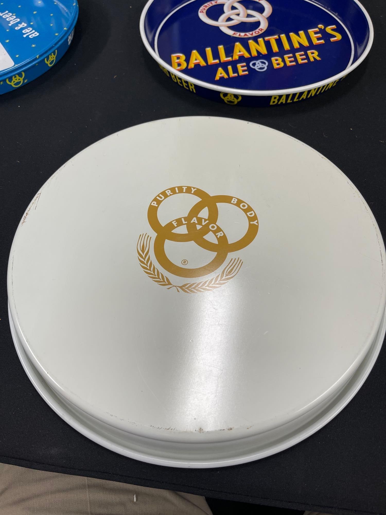 2 Ballantine Beer Trays - 4