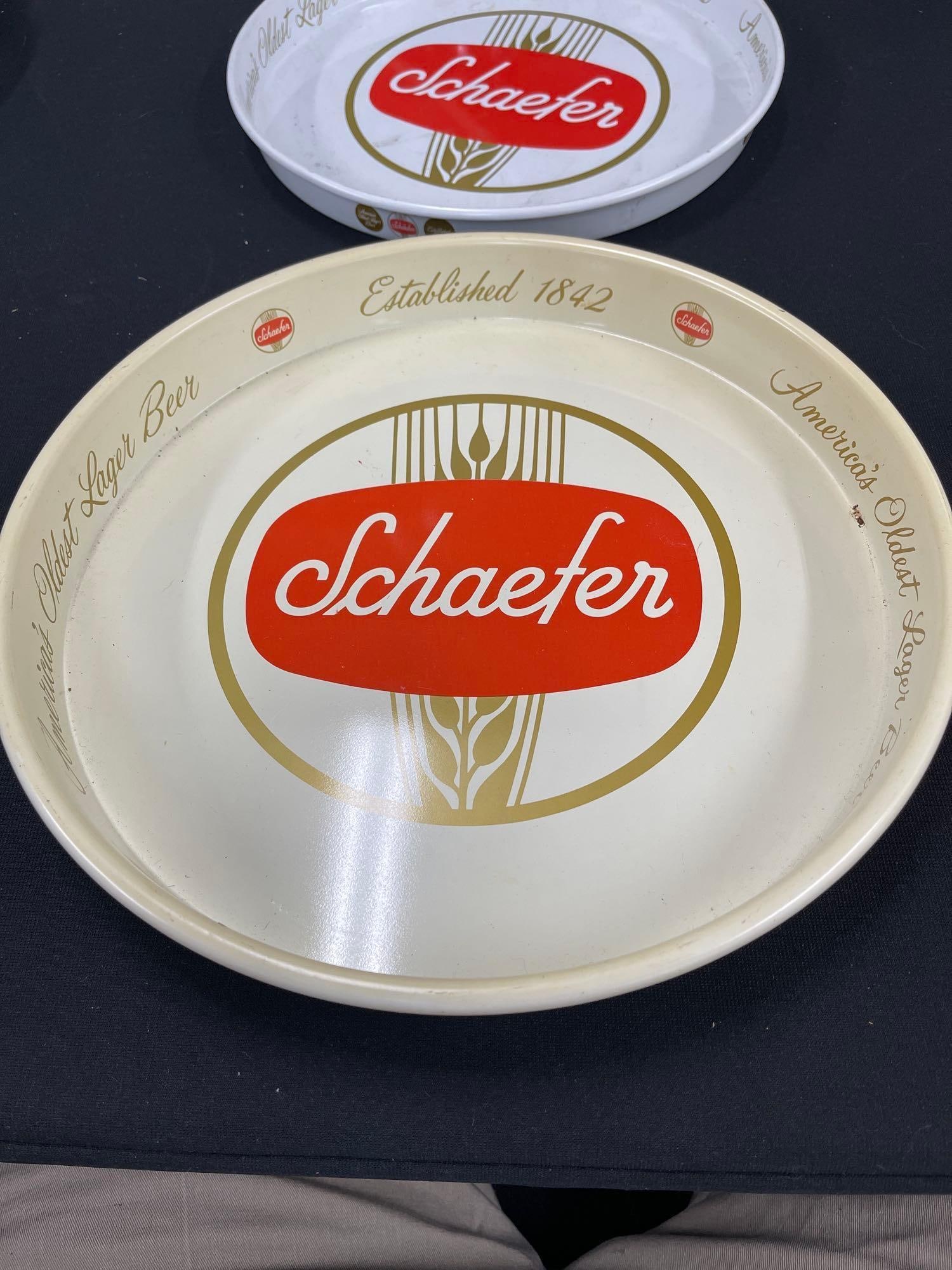 2 Schaefer Beer Trays - 2
