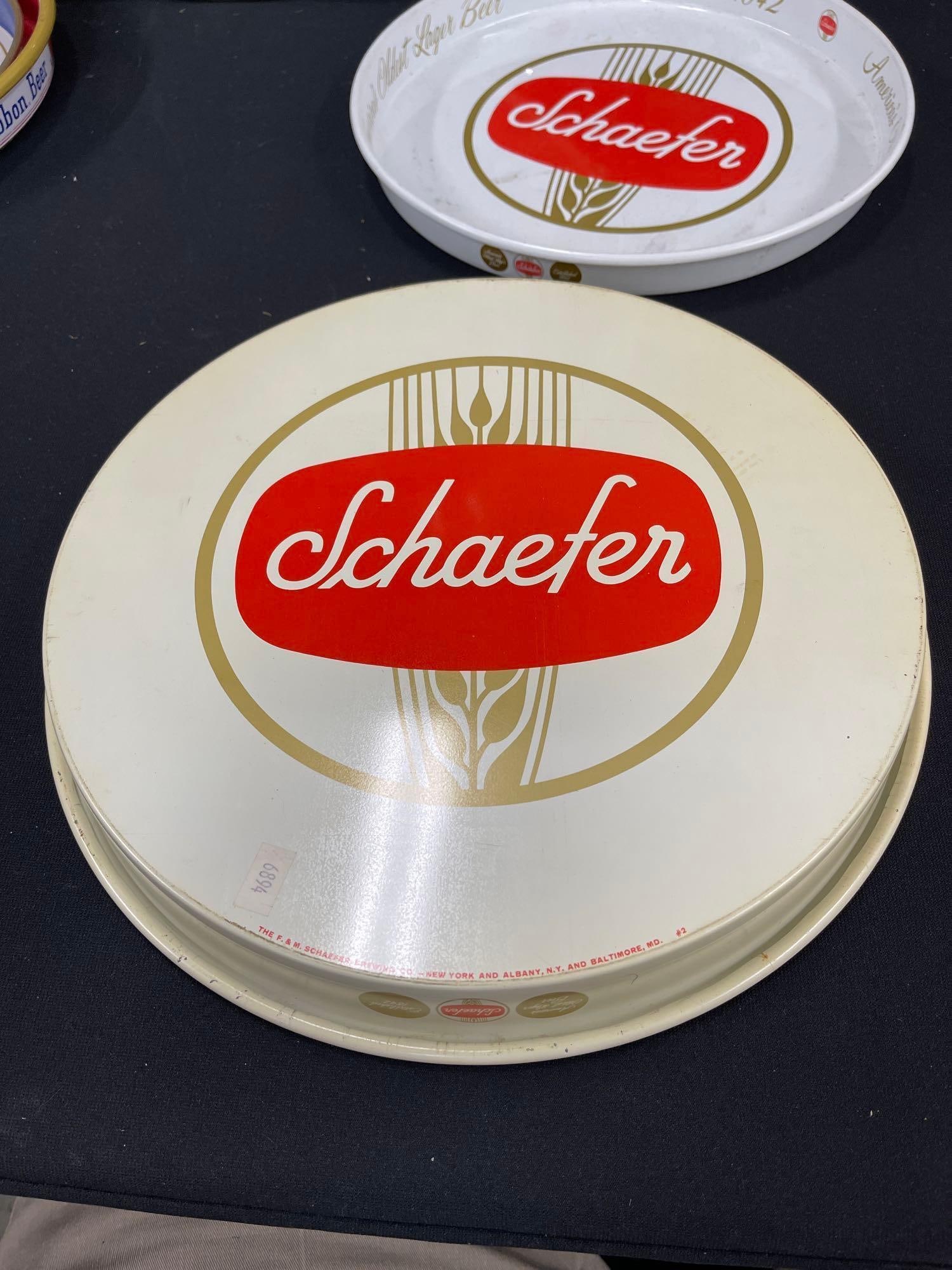 2 Schaefer Beer Trays - 4