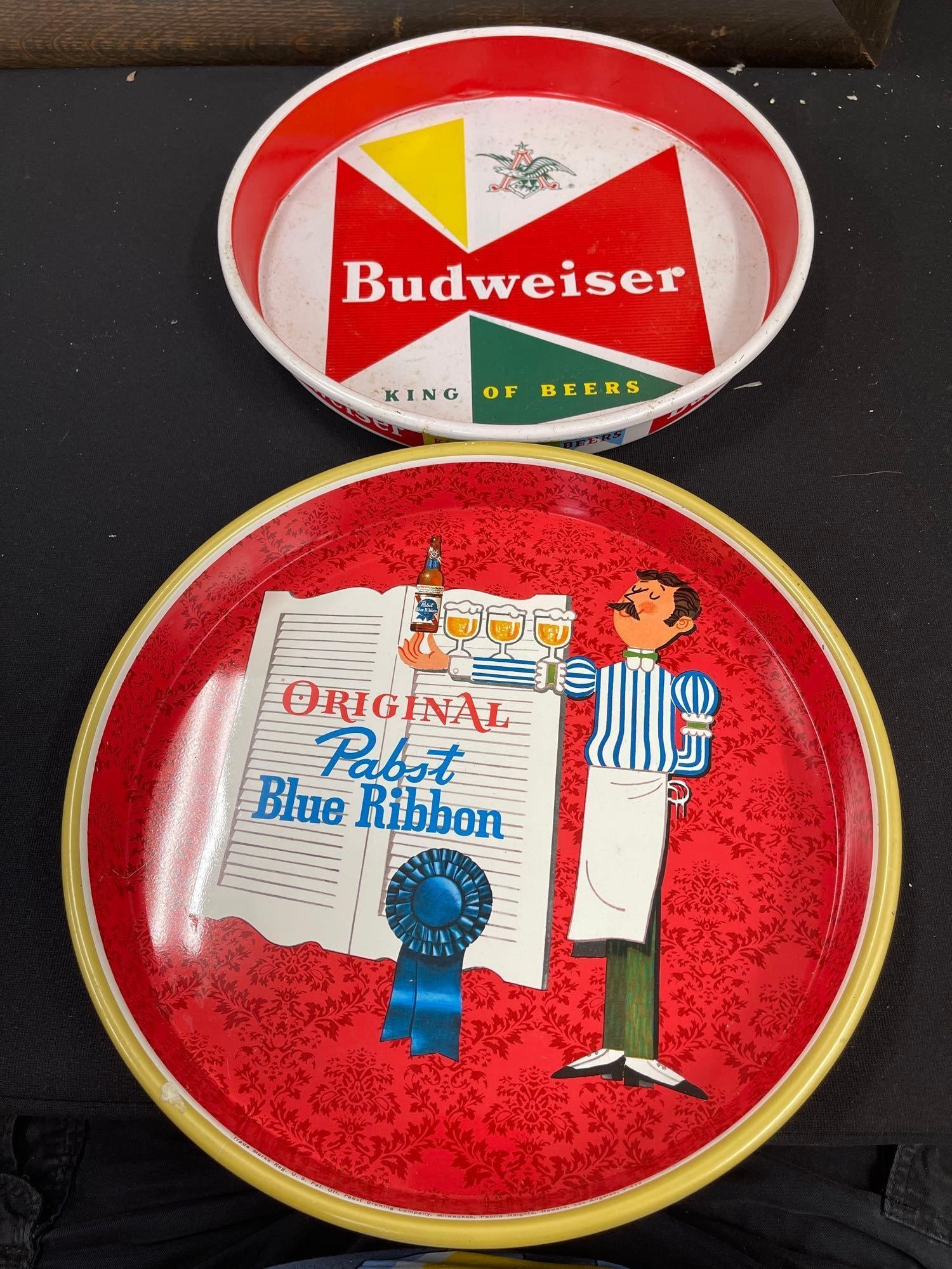 2 Beer Trays Budweiser and Pabst Blue Ribon (1 of 11)