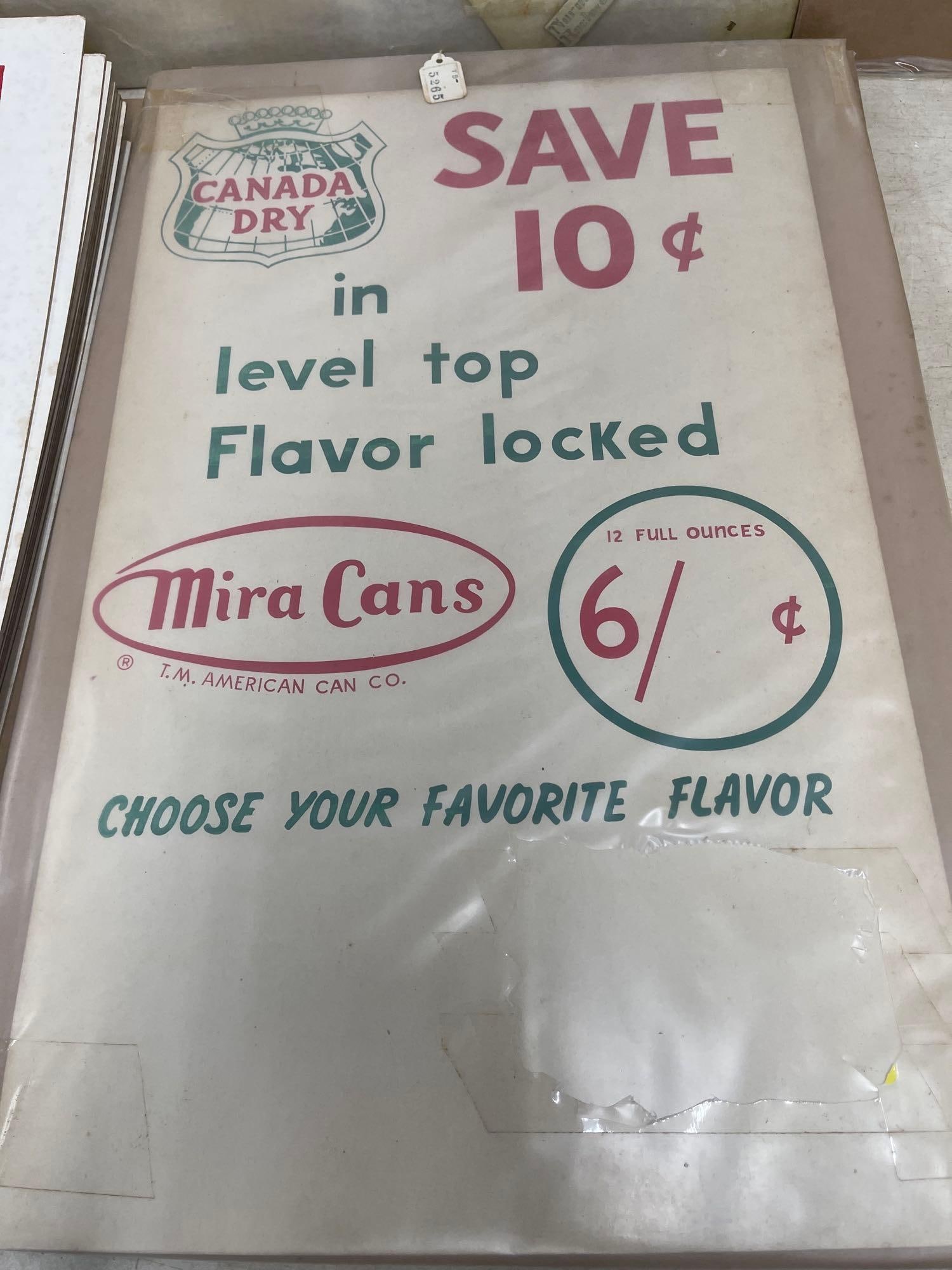 4 Canada Dry Sale Signs: 14 X 22 