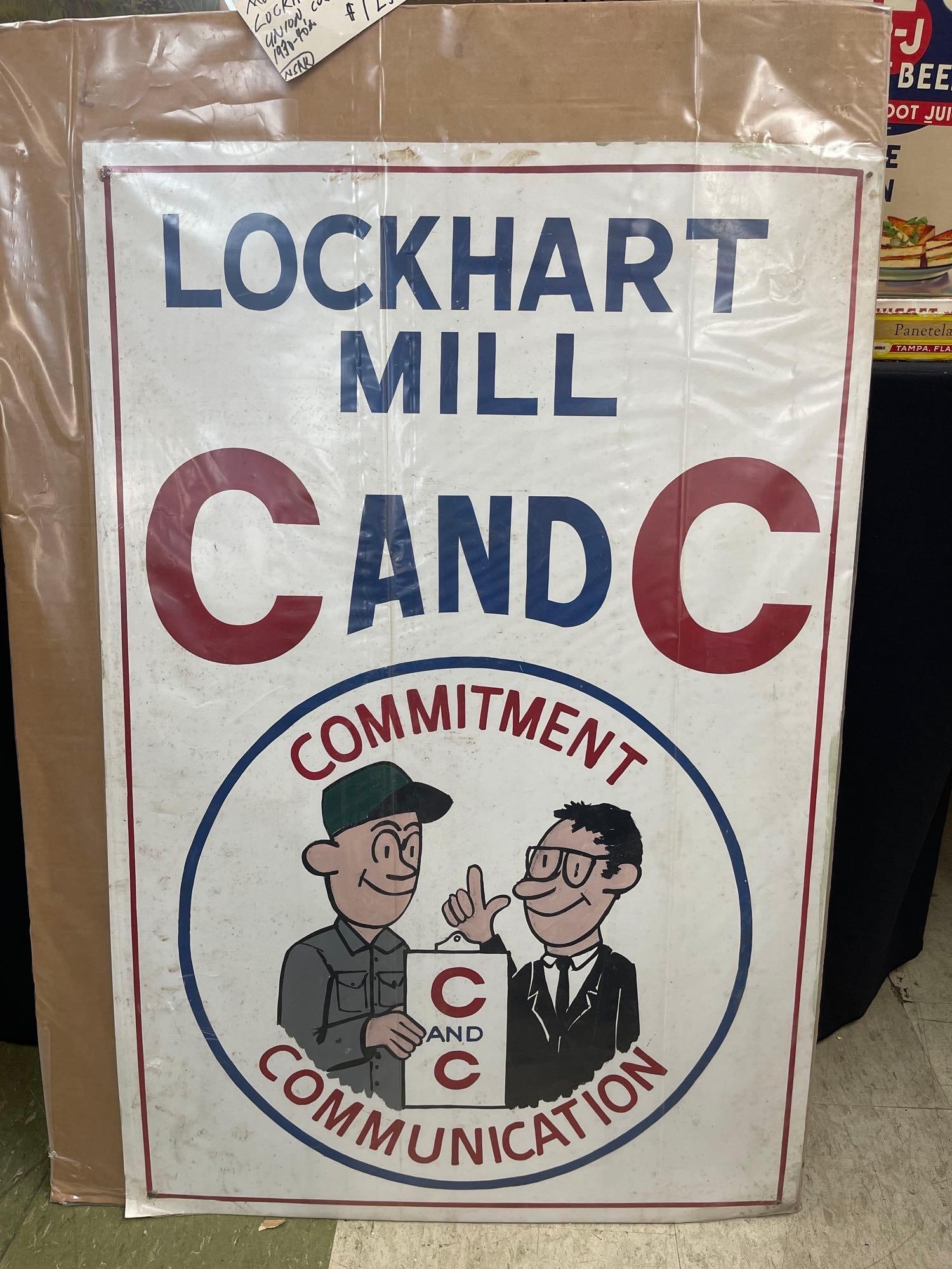Metal Lockhart Mill C and C Sign: 24 X 36 
