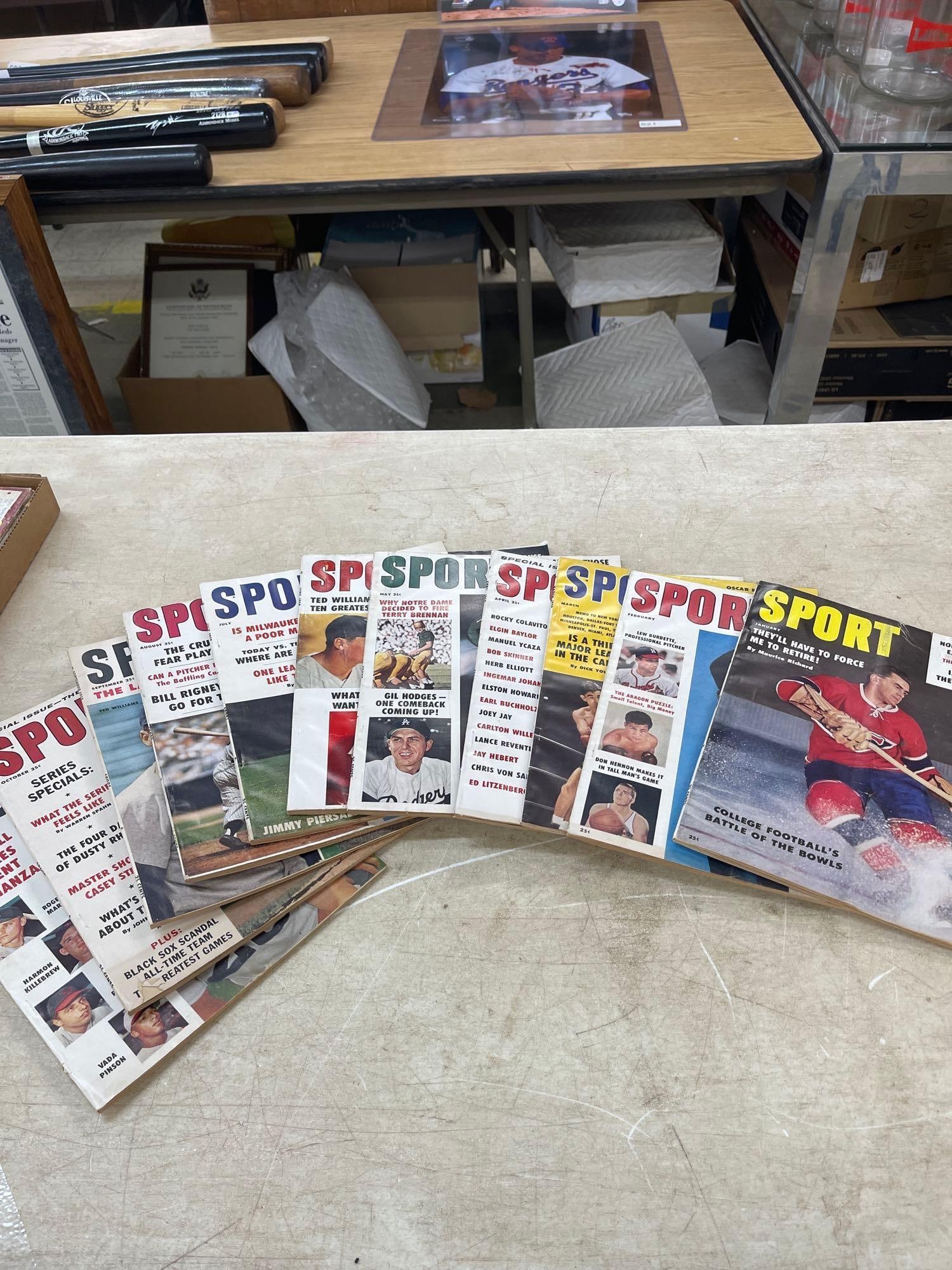 1959 Sport Magazine January 1959 - November 1959: 11 Magazines 