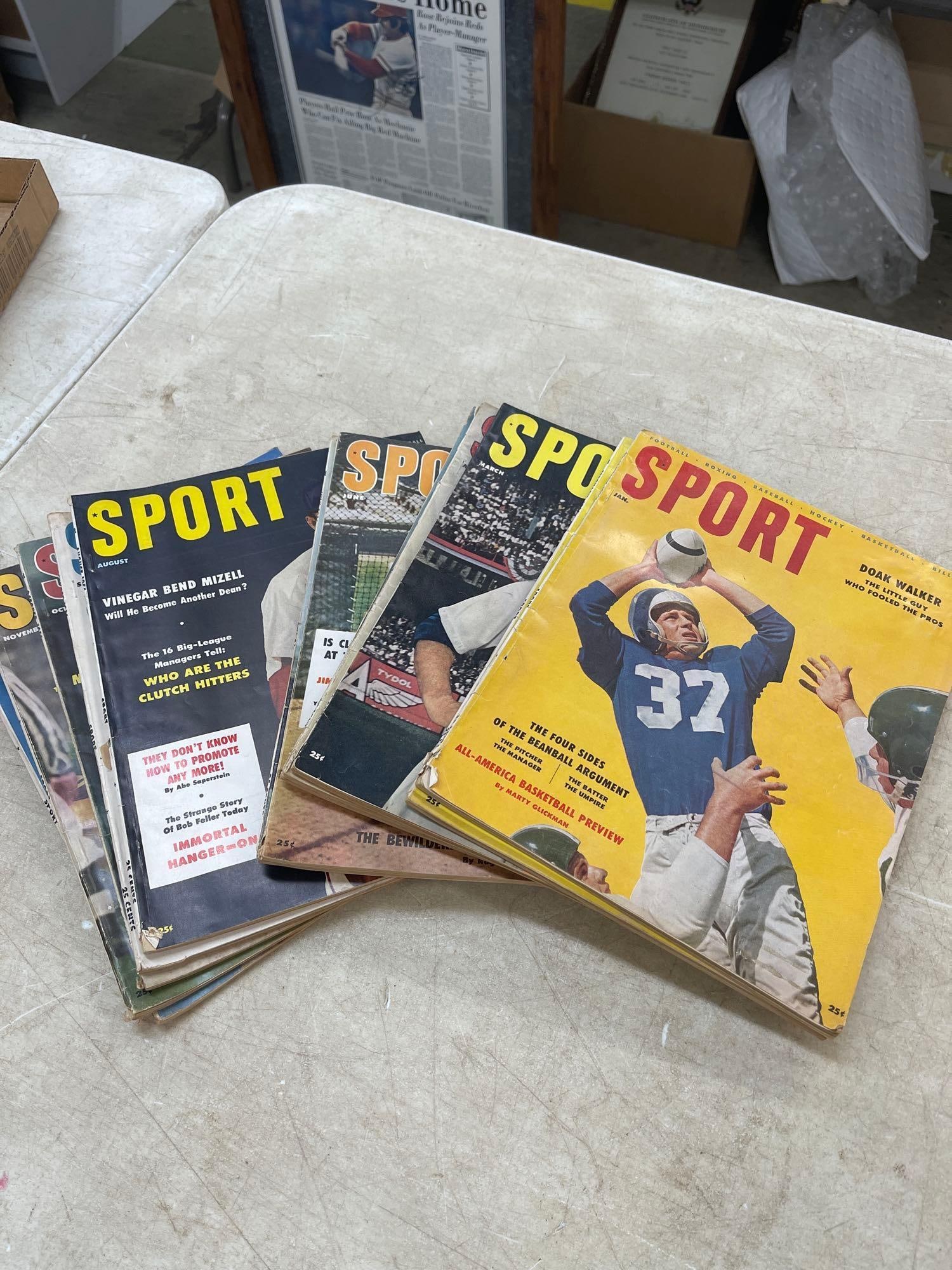 1956 Sport Magazines Jan-December: 12 Magazines 