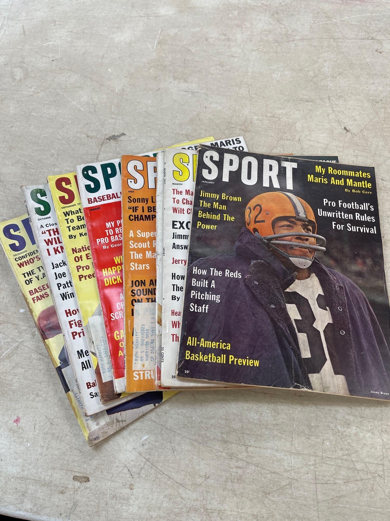 1962 Sport Magazines January March-April July-Oct December: 8 Magazines 