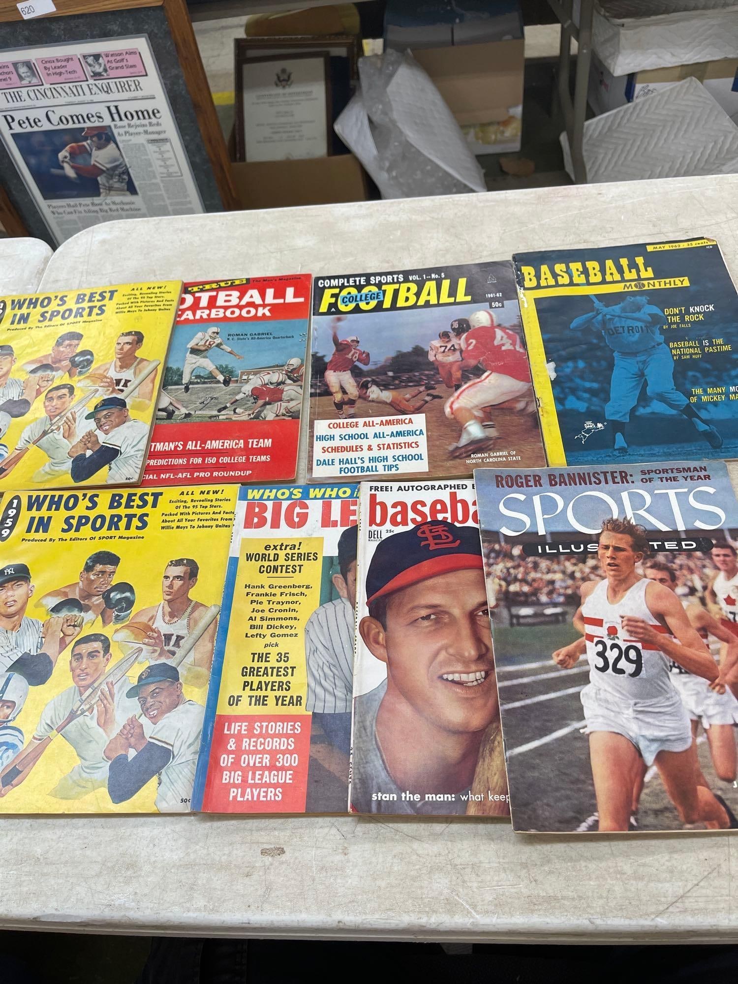 8 Various Sports Magazines: As Pictured 