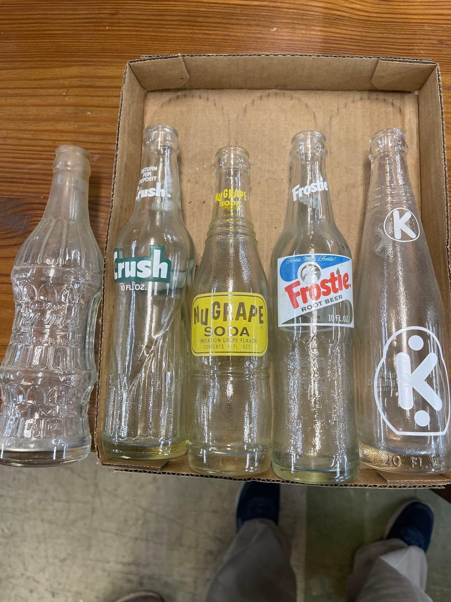 5 Bottles 1 NuGrape Atlanta Ga 1 Tr-Me Embossed Macon Ga: 5 Bottles 1 NuGrape Atlanta Ga 1 Tr-Me Embossed Macon Ga 