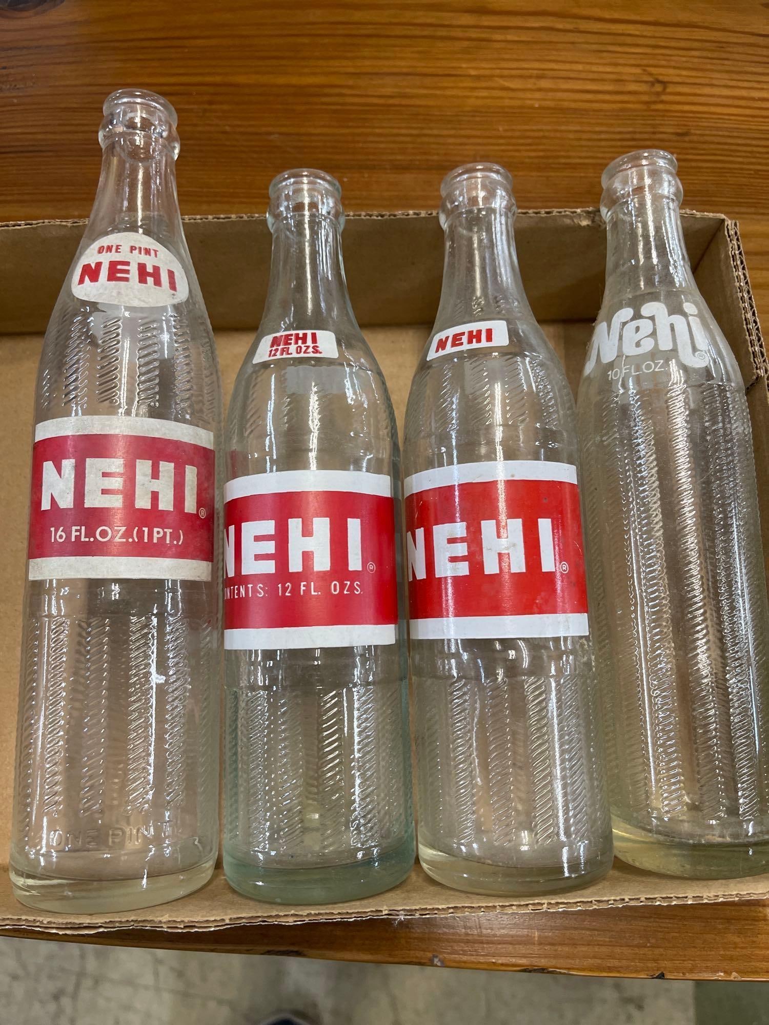 4 Nehi Pop Bottles: 4 Nehi Pop Bottles 