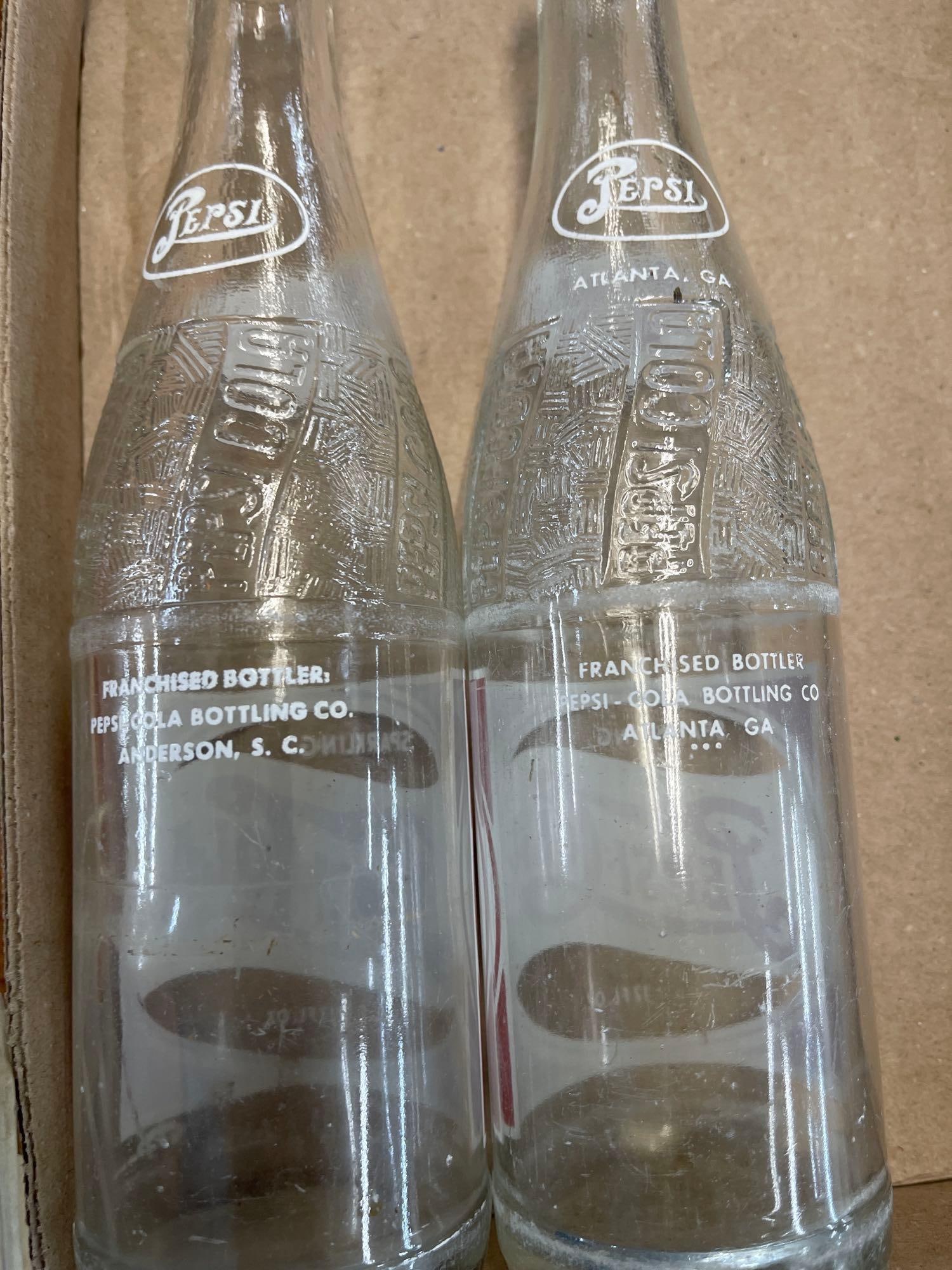 2 Pepsi Cola Bottles - 2