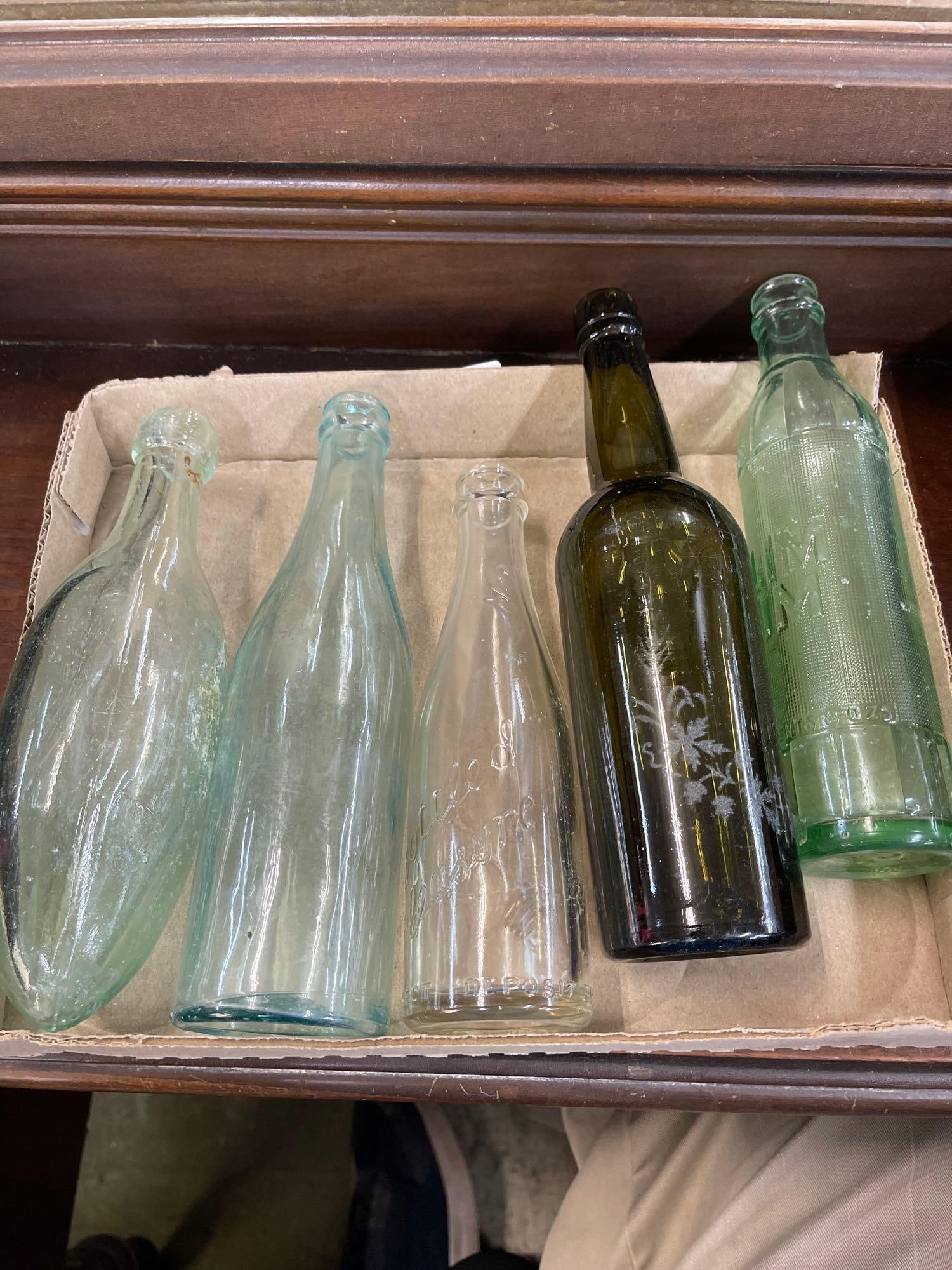 5 Bottles 1 Is Antique Torpedo/Hamilton Bottle: 5 Bottles 1 Is Antique Torpedo/Hamilton Bottle 