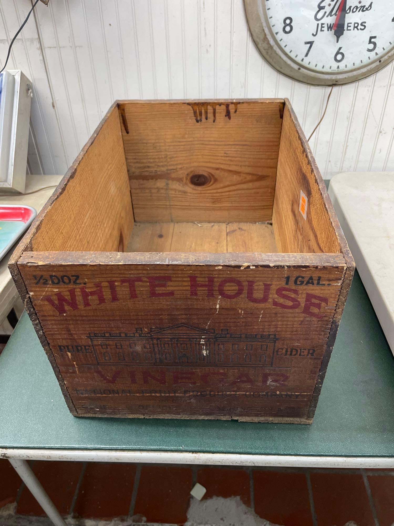 White House Vinegar Wood Crate: 14 X 22 X 12 
