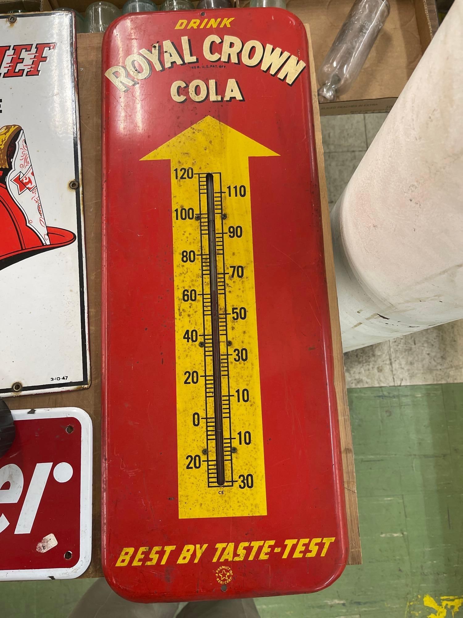 Royal Crown Cola Thermometer: 9.5 X 25.5 Not Shipable