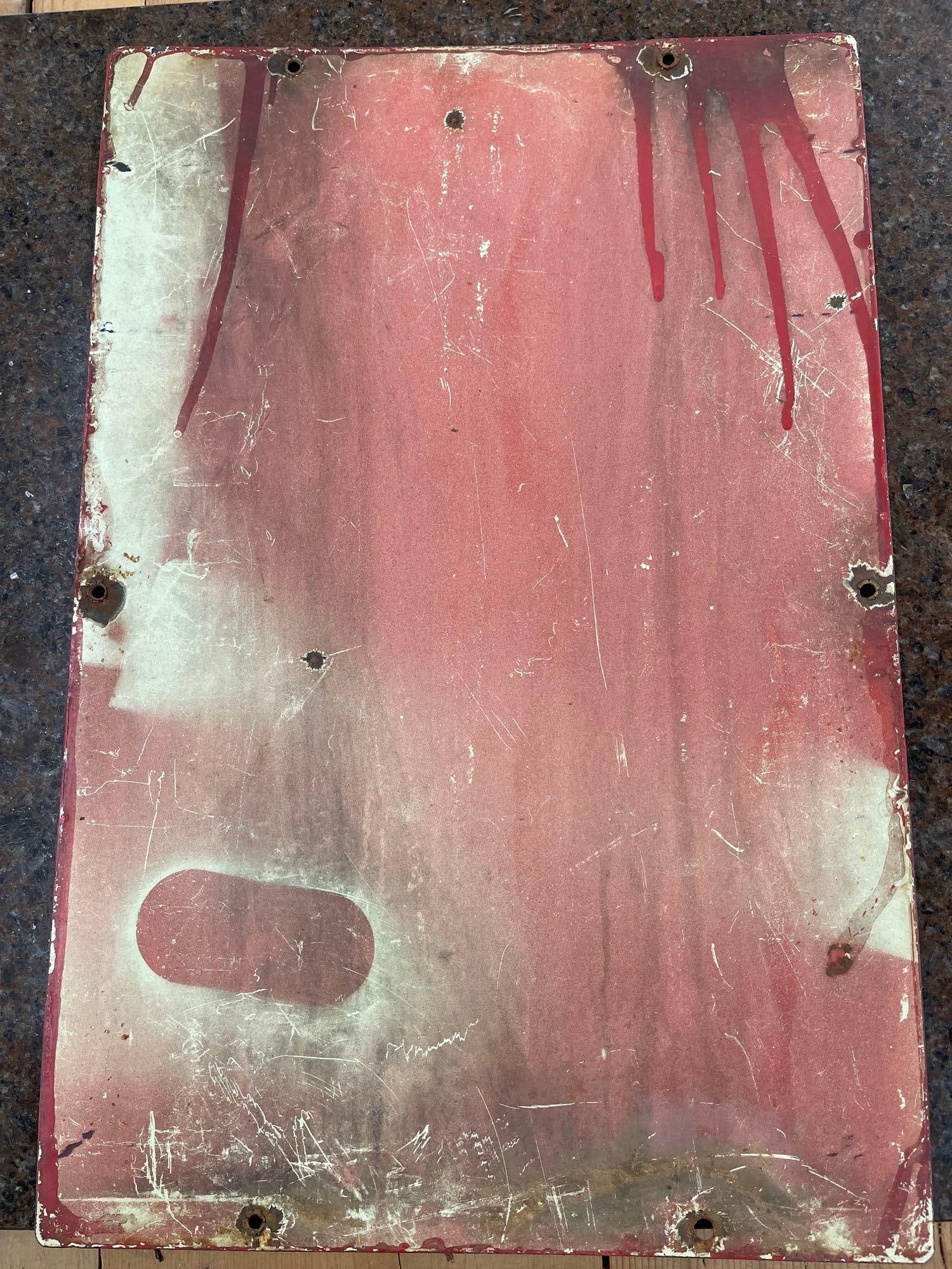 Fire Chief Texaco Porcelain Sign 3-1-52 - 2