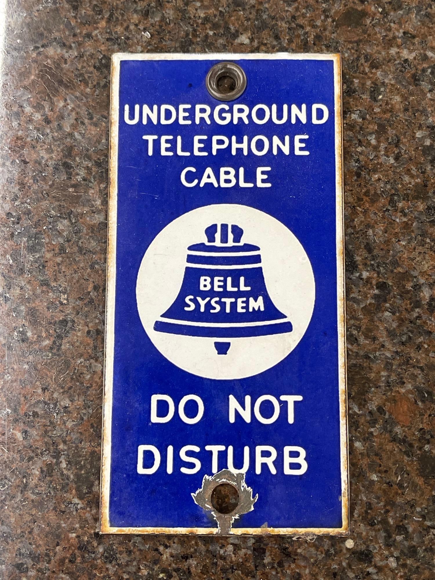 Bell System Underground Cable Porcelain Sign (1 of 2)